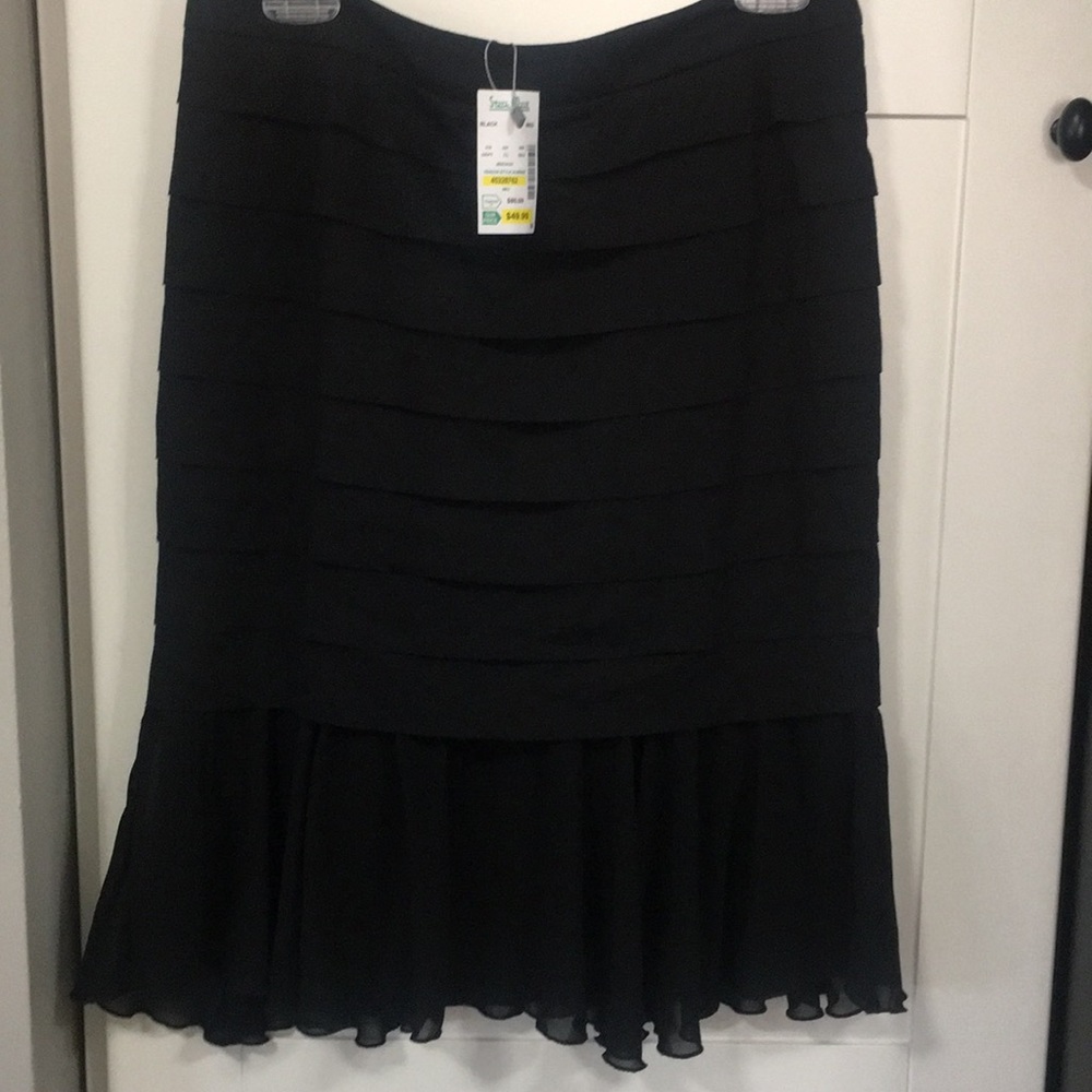 Patrizia Luca black ruffle skirt